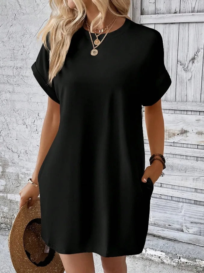 Loose Swing Tunic Pocket Sundress