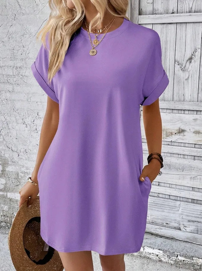 Loose Swing Tunic Pocket Sundress