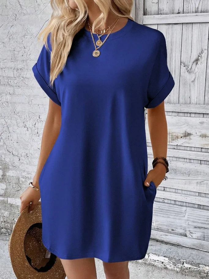 Loose Swing Tunic Pocket Sundress