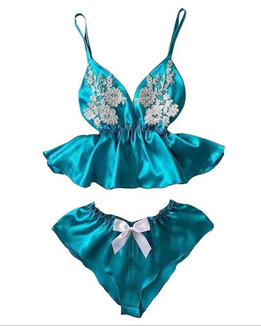 Lace Floral Lingerie Set